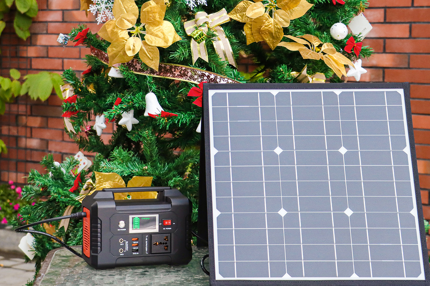 200W Portable Power Station with 50W 18V Portable Solar Panel Lilac Milo