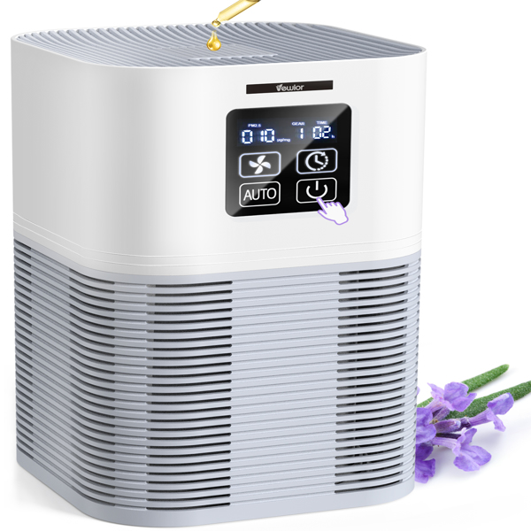 2 in 1 Air Purifier Aromatherapy diffuser Lilac Milo