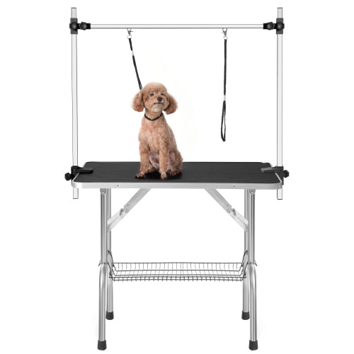 36" Professional Dog Pet Grooming Table Adjustable White Hermes