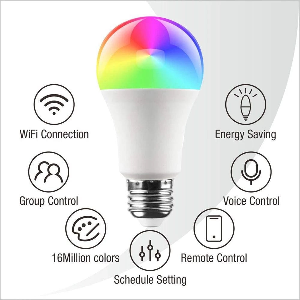 Smart Bulb E26 Wifi Light Compatible with Tuya Alexa Google Assistant Teal Simba