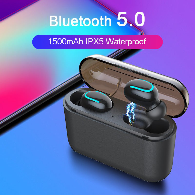 TWS Wireless Bluetooth 5.0 Earphones with1500 mAh power bank Lilac Milo