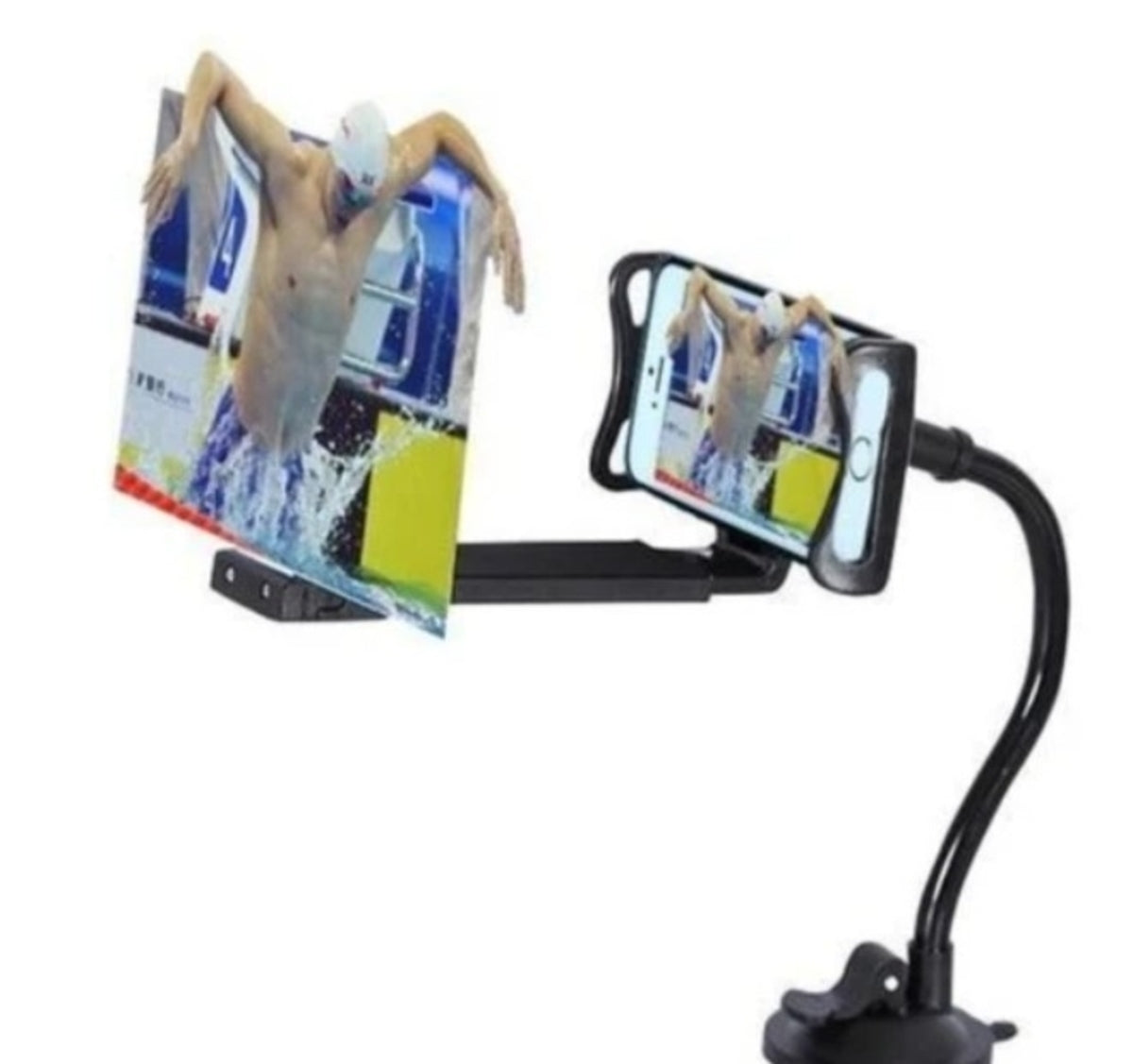 12" Mobile Phone HD Projection 3D Magnifier with Stand Yellow Pandora