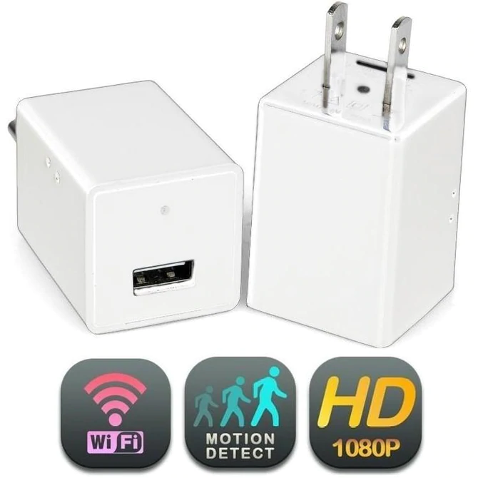 HD 1080P WIFI USB Charger Mini Spy Hidden Camera Lilac Milo