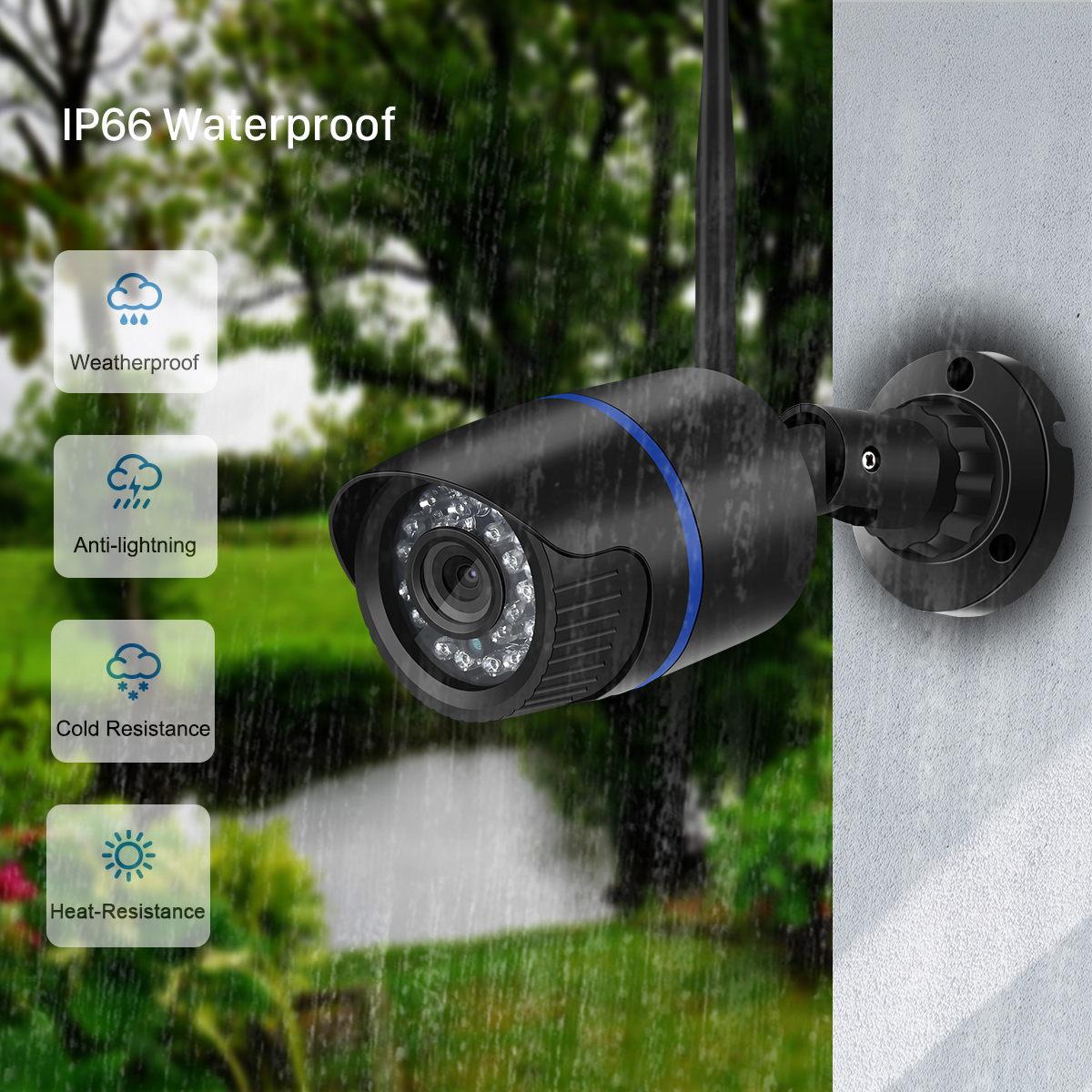 1080P HD Wireless Security Indoor Outdoor Waterproof Camera Teal Simba