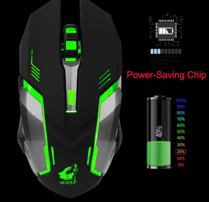 Ninja Dragon Stealth 7 Wireless Silent LED Gaming Mouse Yellow Pandora