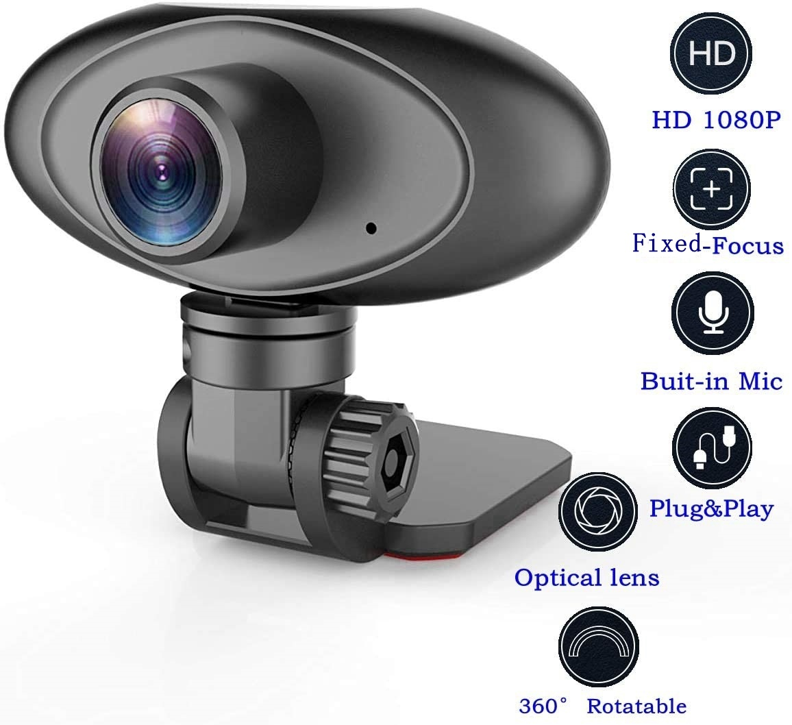 HD 1080P Webcam Noise Reducing USB Computer Desktop Camera Lilac Milo