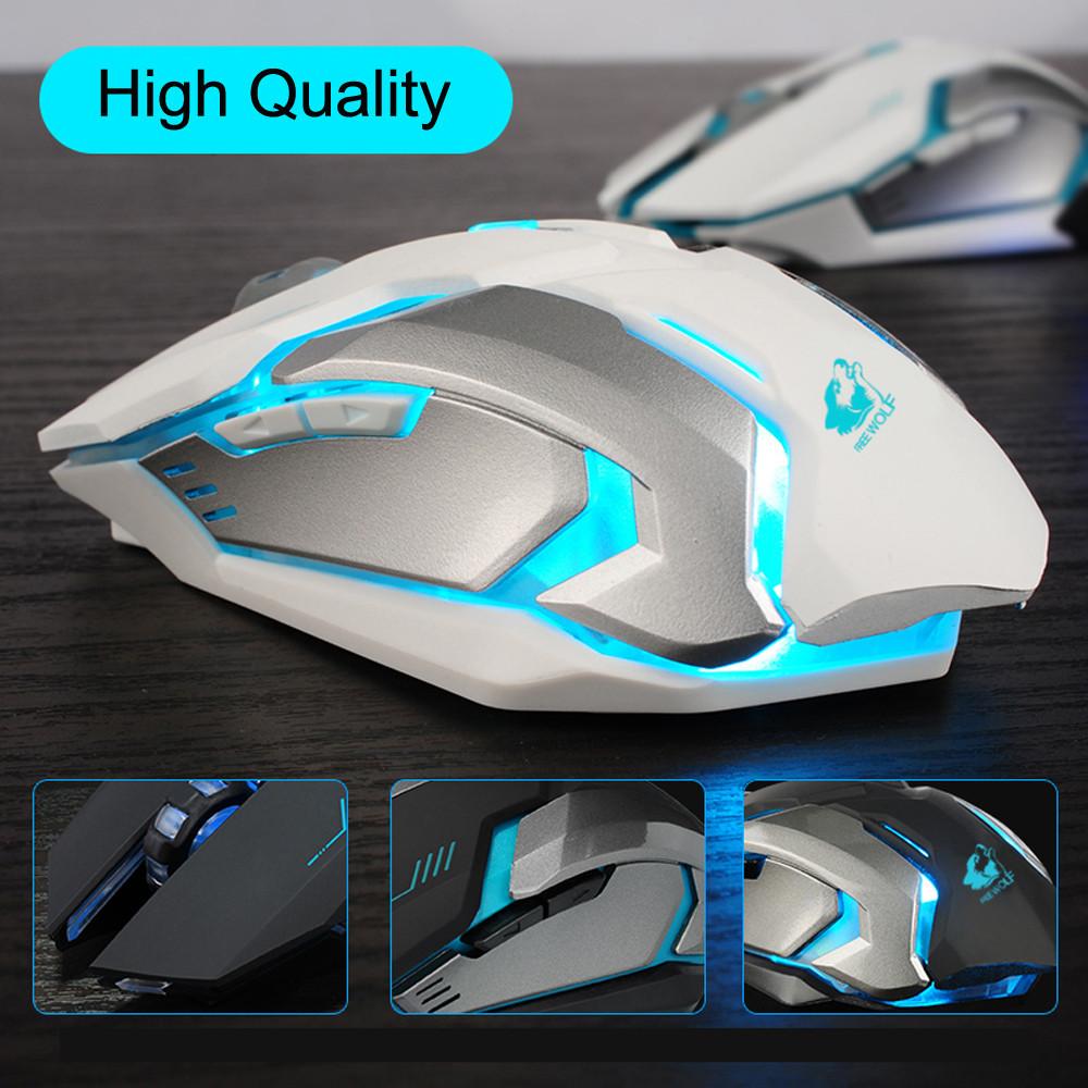 Ninja Dragon Stealth 7 Wireless Silent LED Gaming Mouse Yellow Pandora