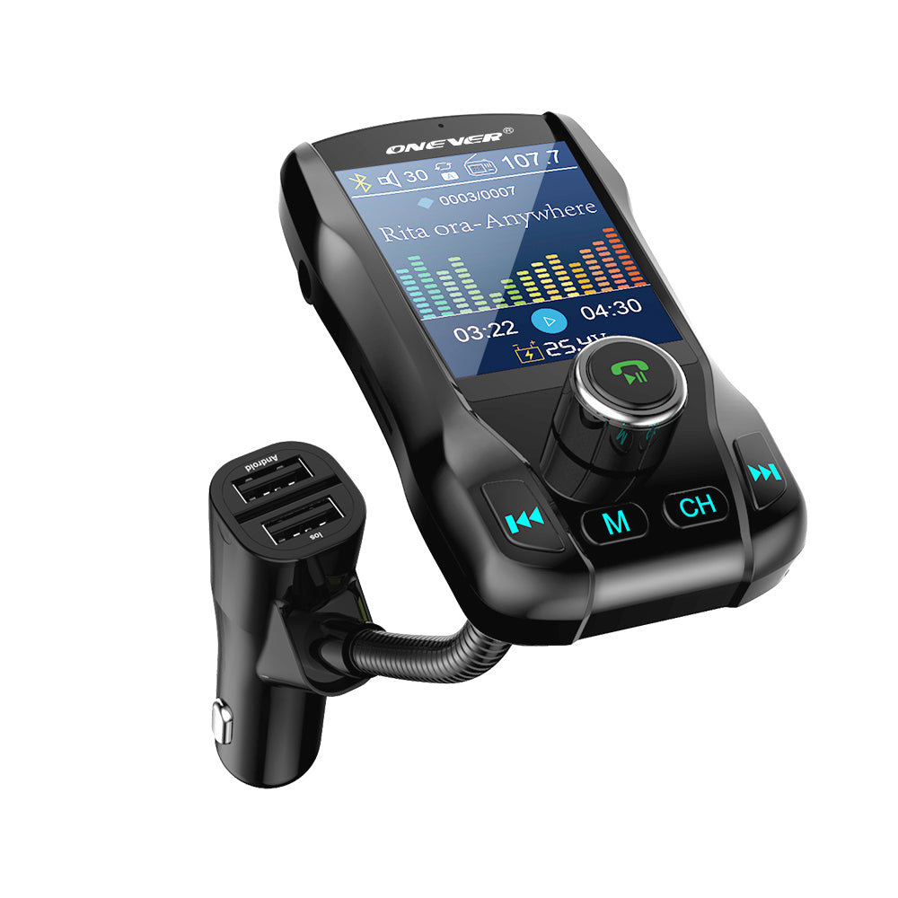 Bluetooth FM Transmitter for Car Bluetooth V3.0 Teal Simba