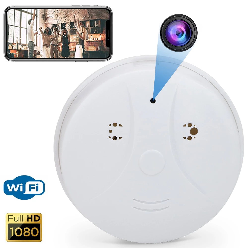 1080P HD WiFi Night Version Smoke Detector Hidden Spy Camera Lilac Milo