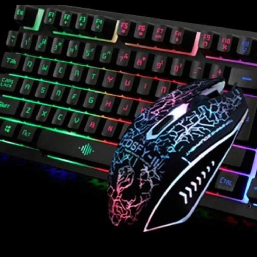 Ninja Dragons Z4 104 Keys LED Flame Gaming Keyboard with 2000 DPI Yellow Pandora