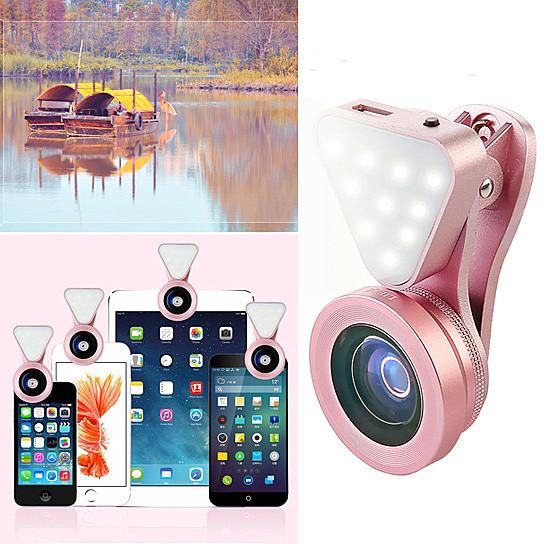 Glow Face 3 In 1 Photo Lens And Fill Lighting Clip Salmon Lucky