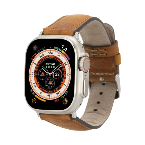 Jackson Leather Bands for Apple Watch 9, Ultra 2 & SE Chocolate Crius