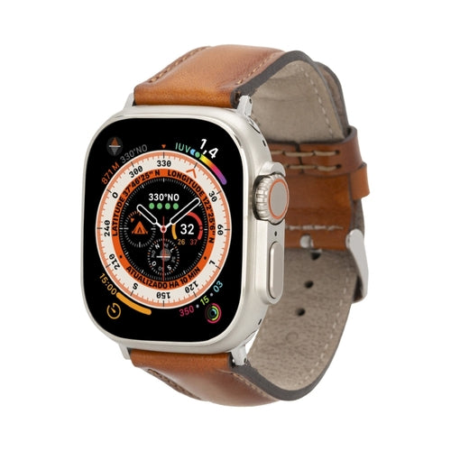 Jackson Leather Bands for Apple Watch 9, Ultra 2 & SE Chocolate Crius