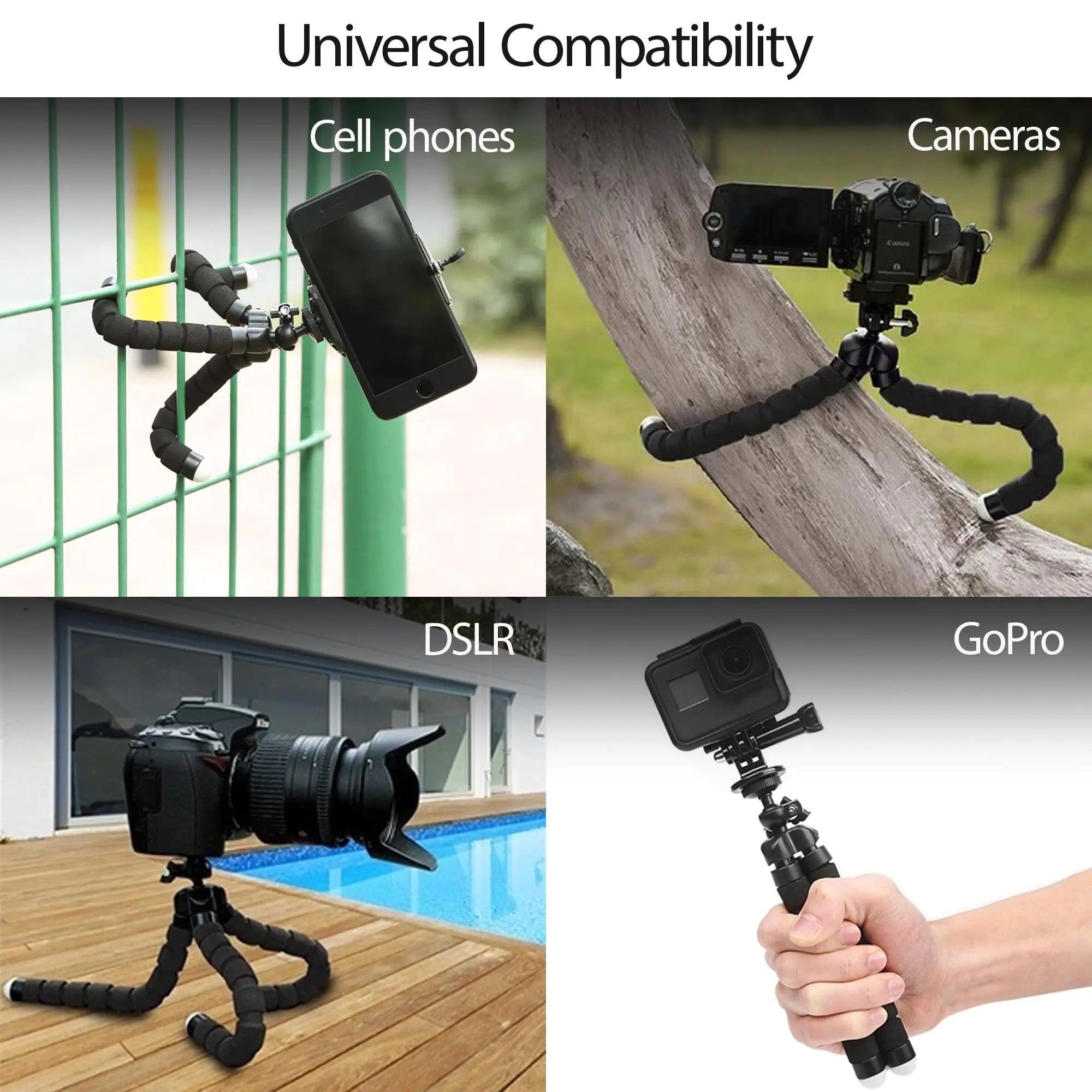 Octopus Tripod Universal Adjustable Stand Phone Holder for iPhone Camera sacodise.com