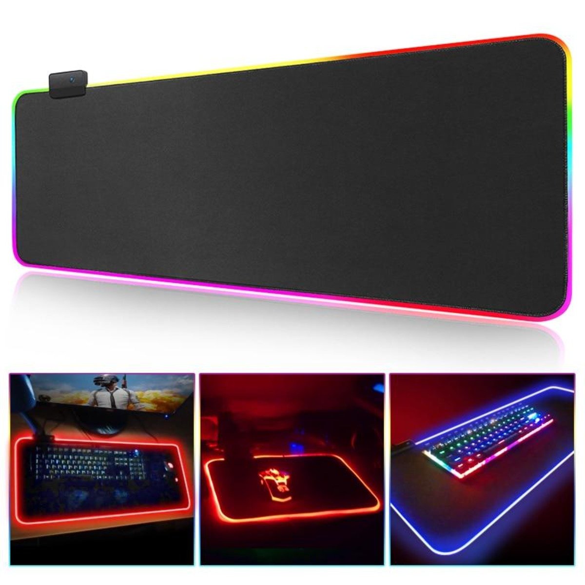 Ninja Dragons RGB Gaming 1 Touch Light Up Mouse Pad - Large Size Yellow Pandora