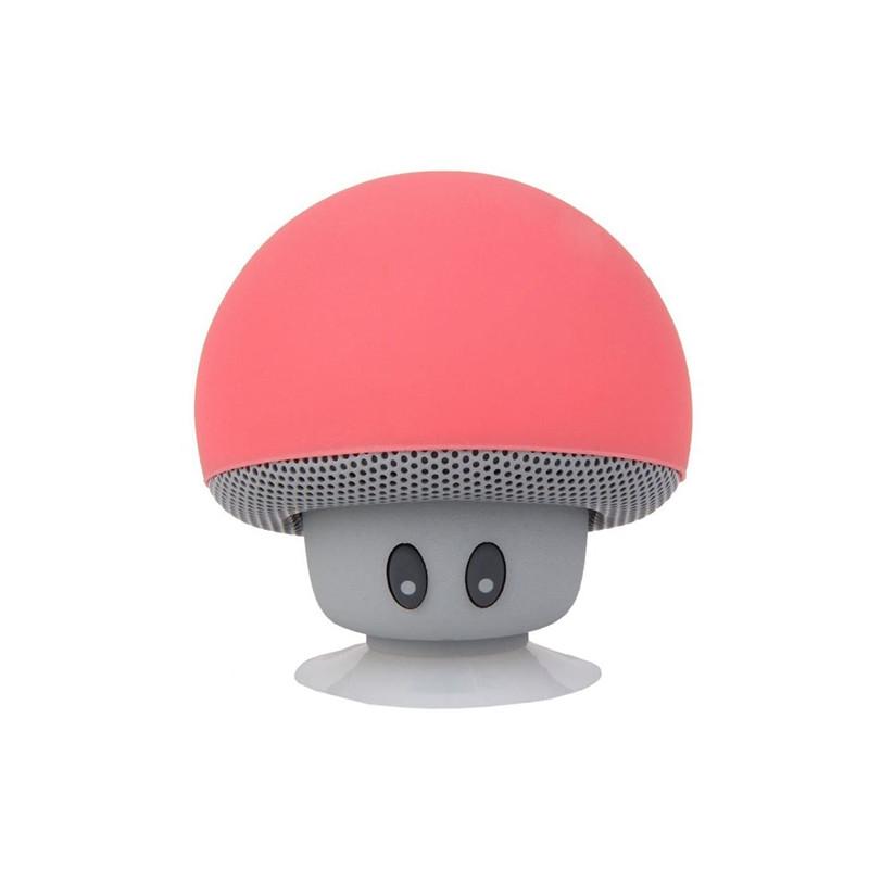 Portable Wireless Mushroom Bluetooth Speakers with Built-in Mic and Yellow Pandora