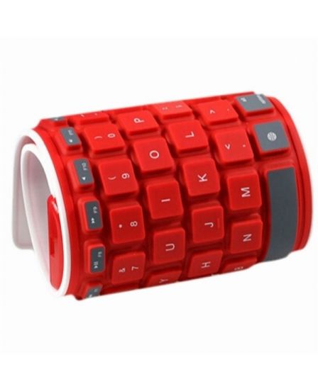 Type Out Of A Box With Flexible Silicone Bluetooth Keyboard Salmon Lucky