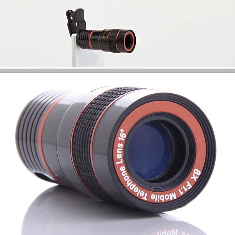 Telephoto PRO Clear Image Lens Zooms 8 times closer! For all Smart Pho Salmon Lucky